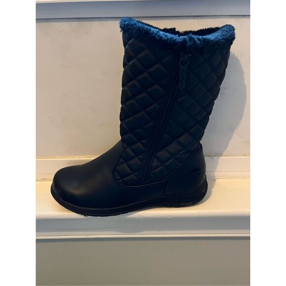 The Totes Isotoner Jackie Quilted Snow Boot Women’s 7M Black - Picture 6 of 14
